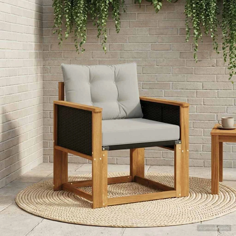 Lauko Vidurinis Sofa Kietasis akacijos medis ir Textilene