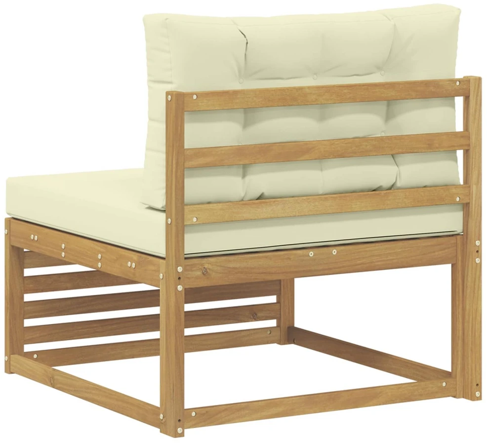 Lauko Vidurinis Sofa Kietos akacijos mediena Balta