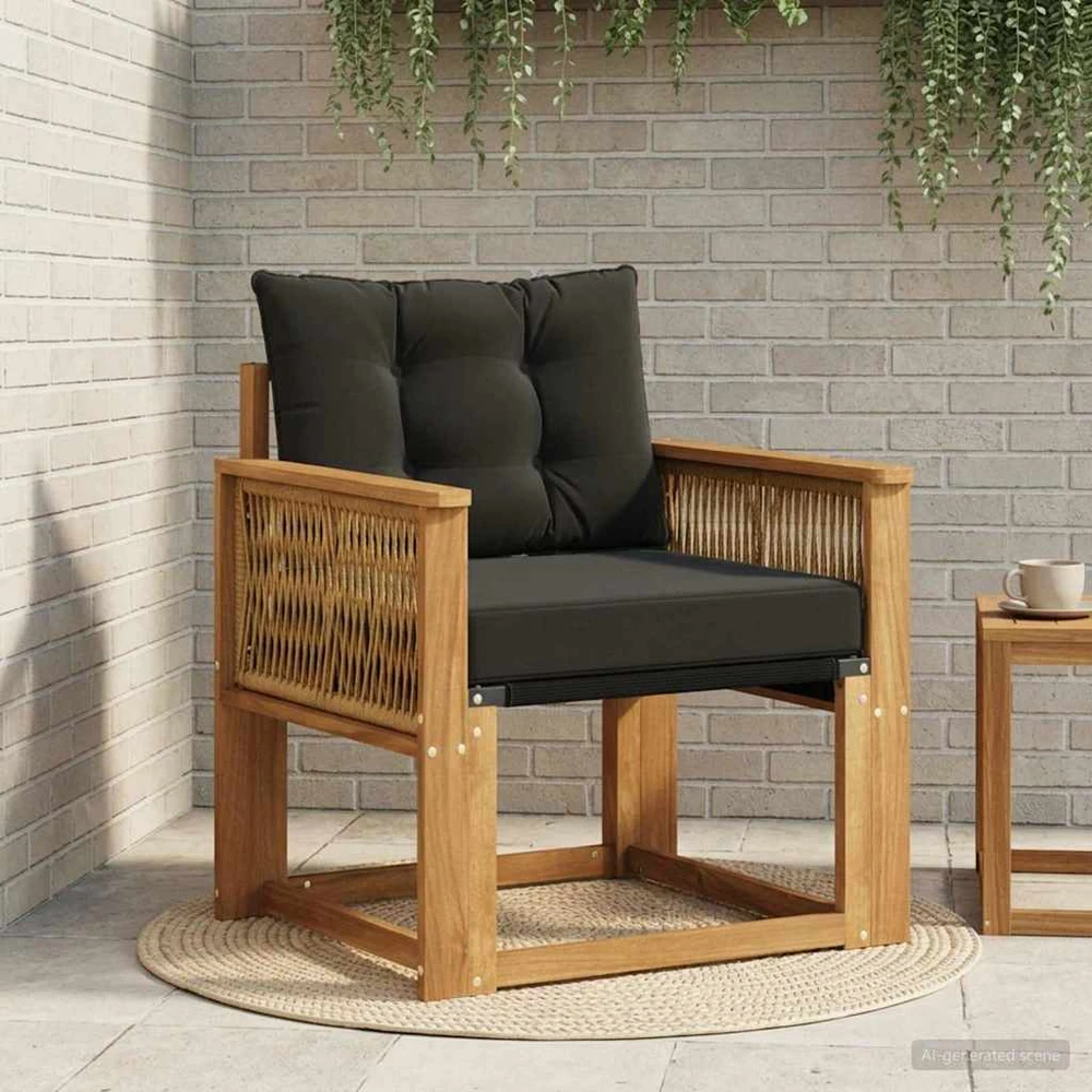 Lauko Vidurinis Sofa Kietos akacijos mediena Natūrali