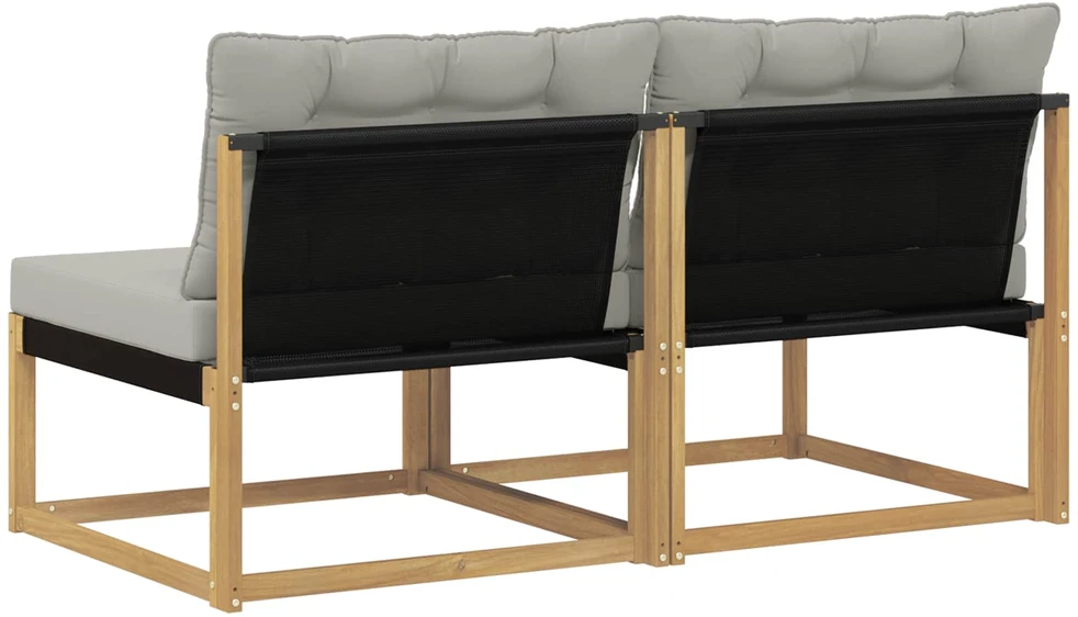 Lauko Vidurinis Sofa Kietos akacijos mediena Balta