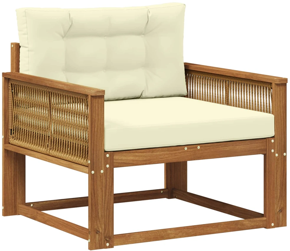 Lauko Vidurinis Sofa Kietos akacijos mediena Natūrali