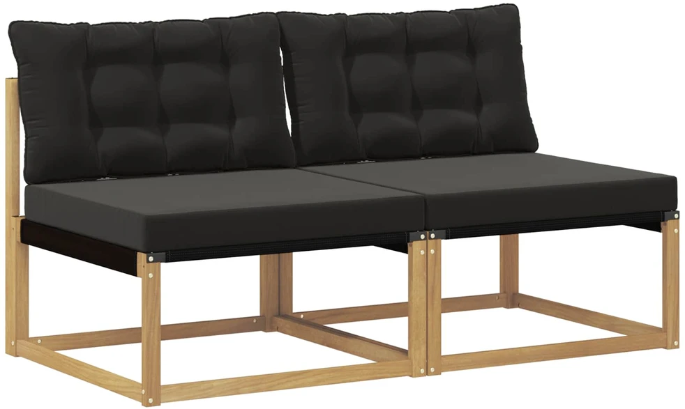 Lauko Vidurinis Sofa Kietos akacijos mediena Balta