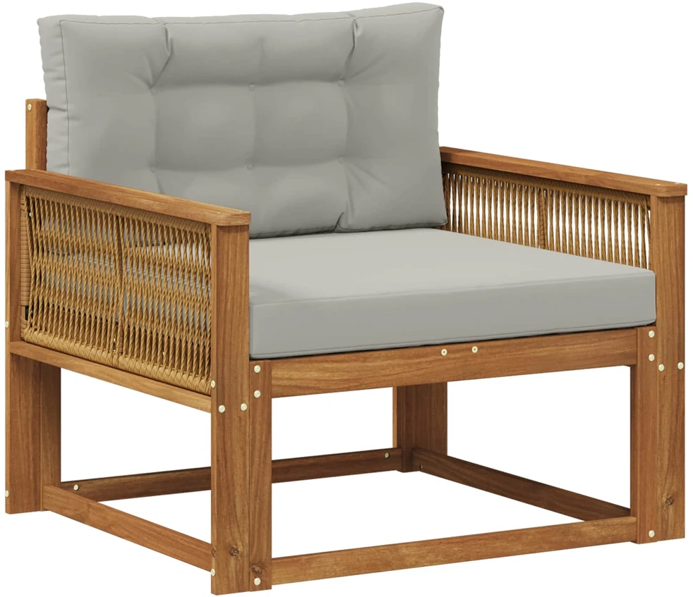 Lauko Vidurinis Sofa Kietos akacijos mediena Natūrali