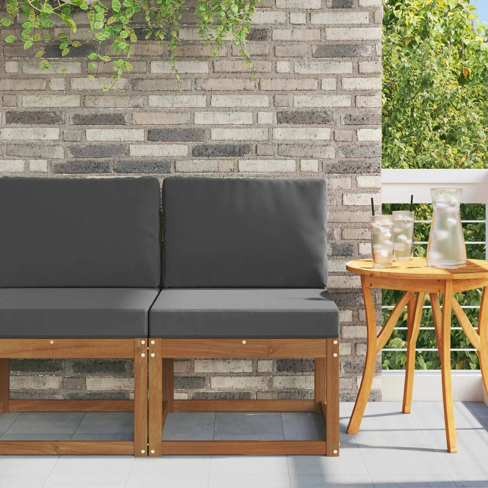 Lauko Vidurinis Sofa Kietos akacijos mediena Natūrali