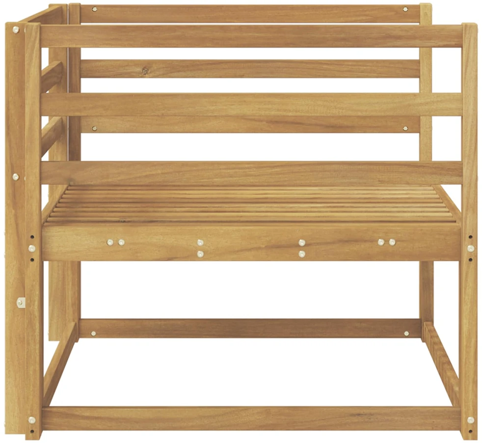 Lauko Vidurinis Sofa Kietos akacijos mediena Balta