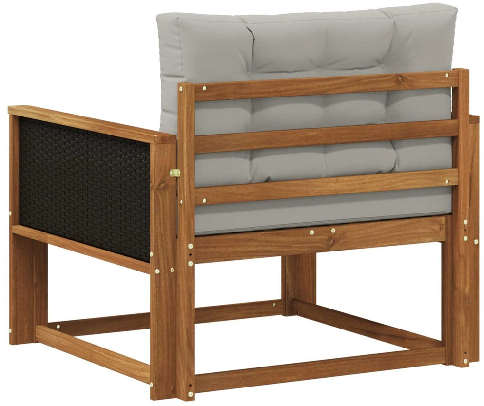 Lauko Vidurinis Sofa Kietos akacijos mediena Natūrali