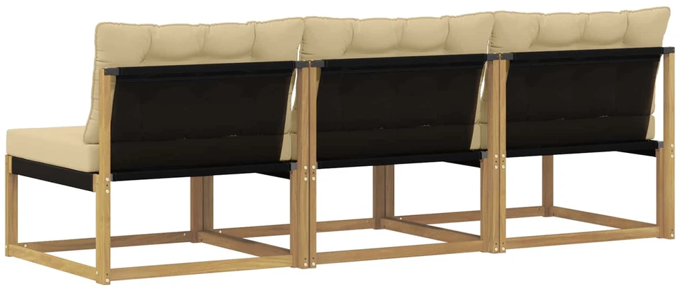 Lauko Vidurinis Sofa Kietos akacijos mediena Balta