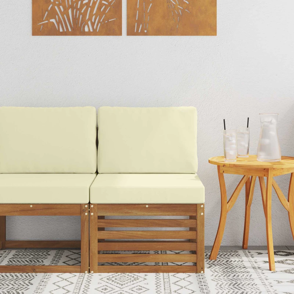 Lauko Vidurinis Sofa Kietos akacijos mediena Natūrali