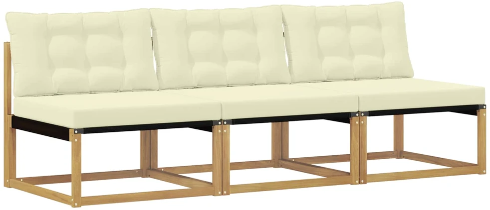Lauko Vidurinis Sofa Kietos akacijos mediena Balta