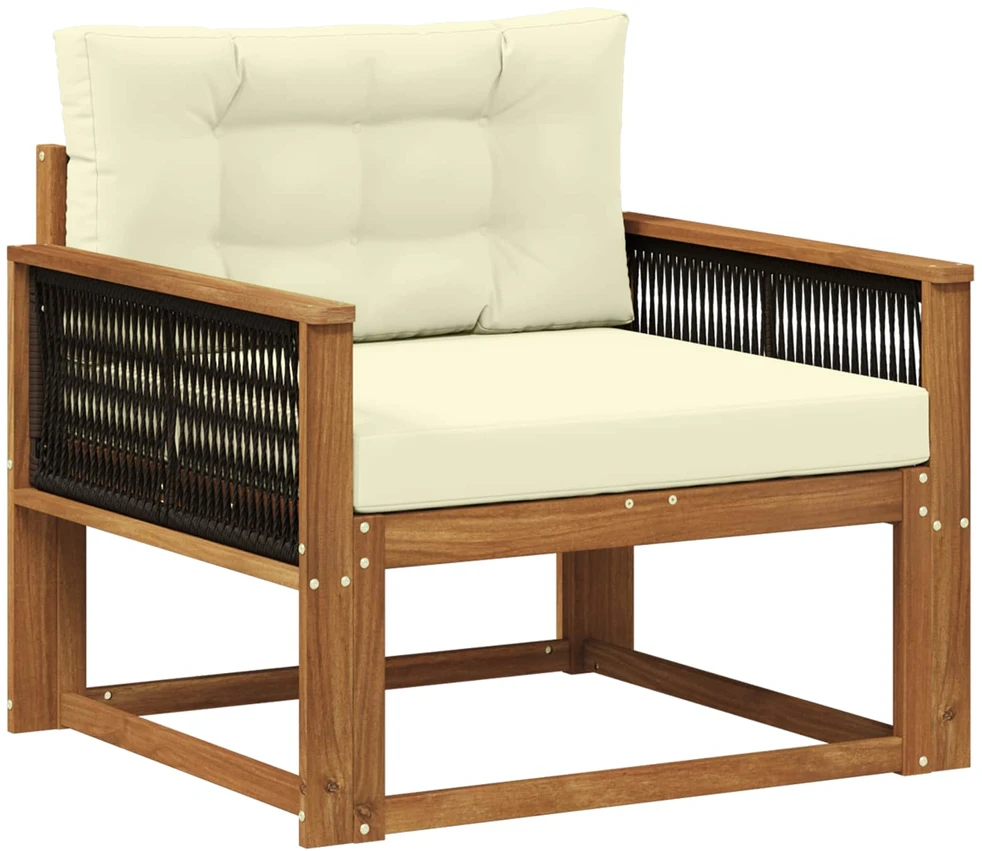 Lauko Vidurinis Sofa Kietos akacijos mediena Natūrali