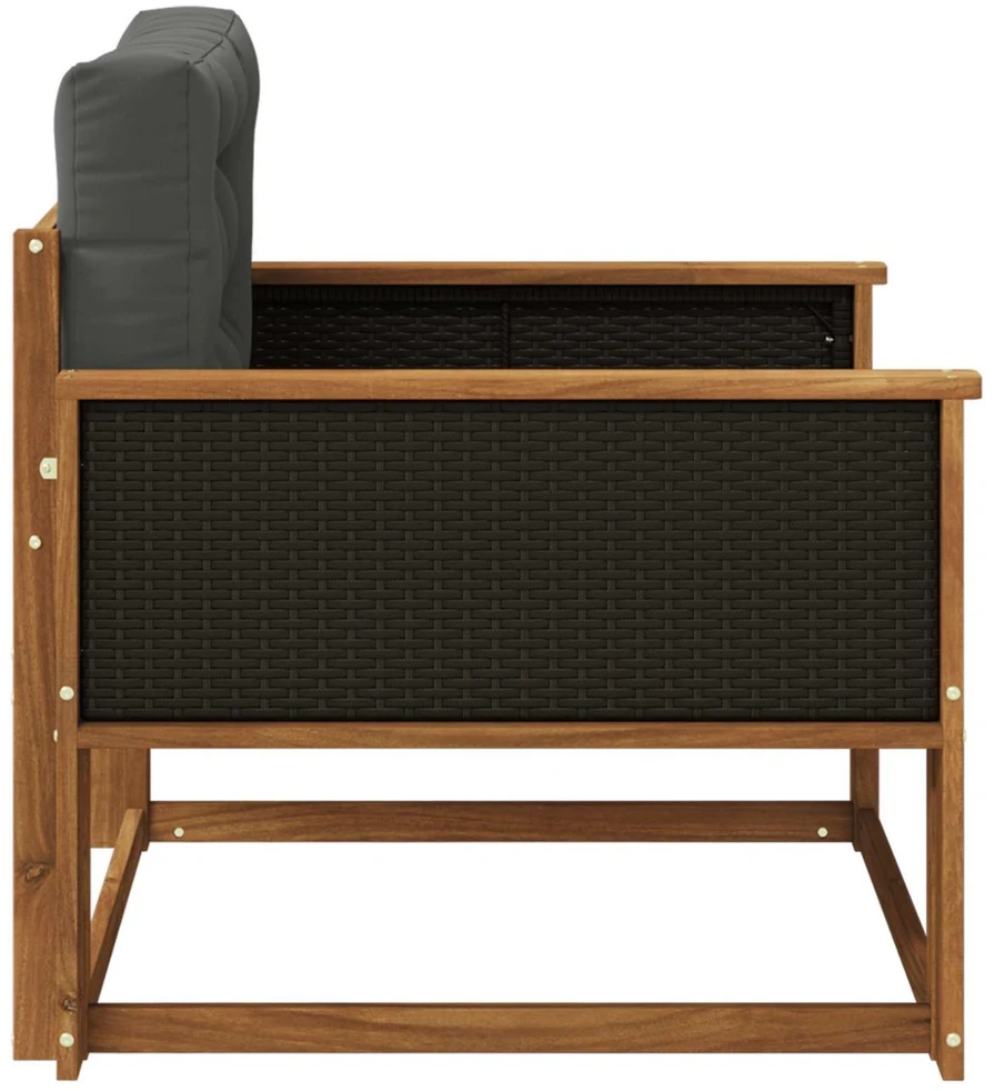 Lauko Vidurinis Sofa Kietos akacijos mediena Natūrali