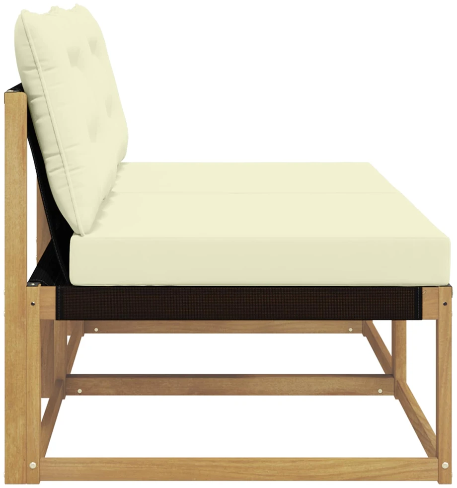 Lauko Vidurinis Sofa Kietos akacijos mediena Balta
