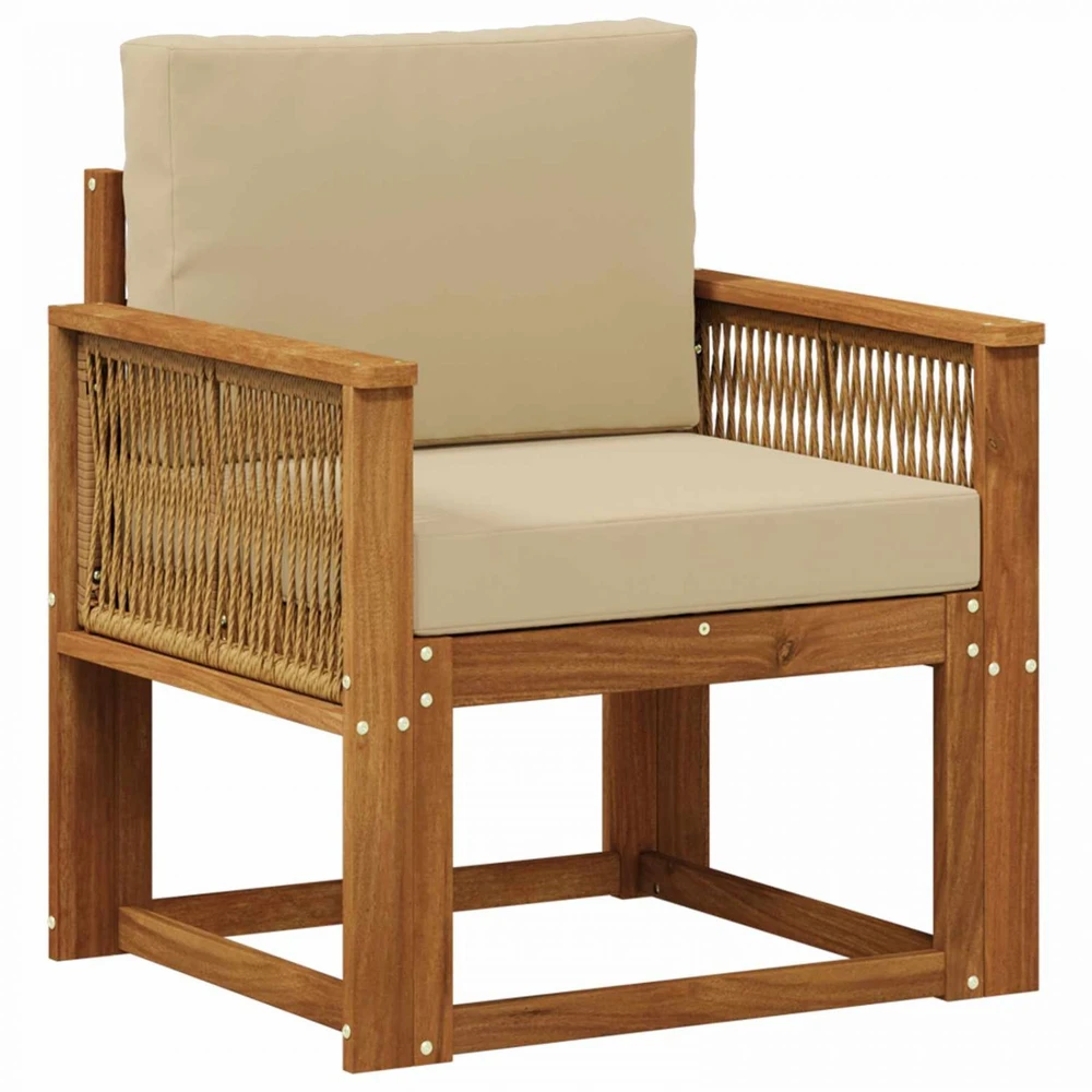 Lauko Vidurinis Sofa Kietos akacijos mediena Natūrali