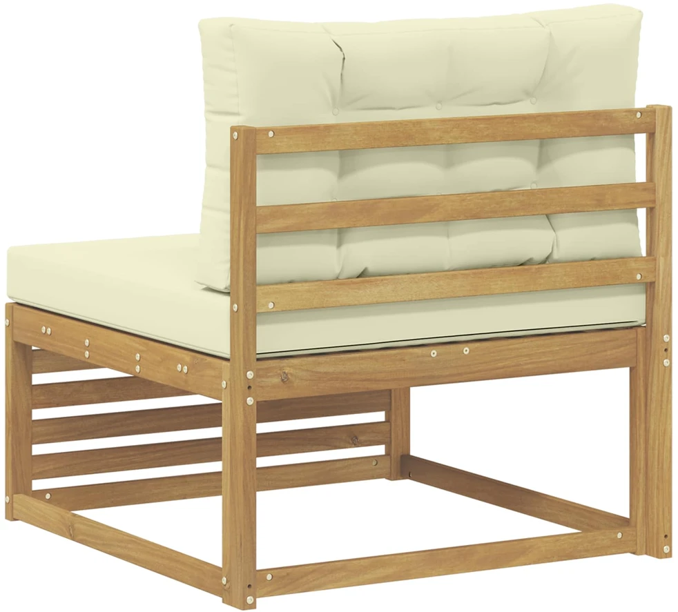 Lauko Vidurinis Sofa Kietos akacijos mediena Balta