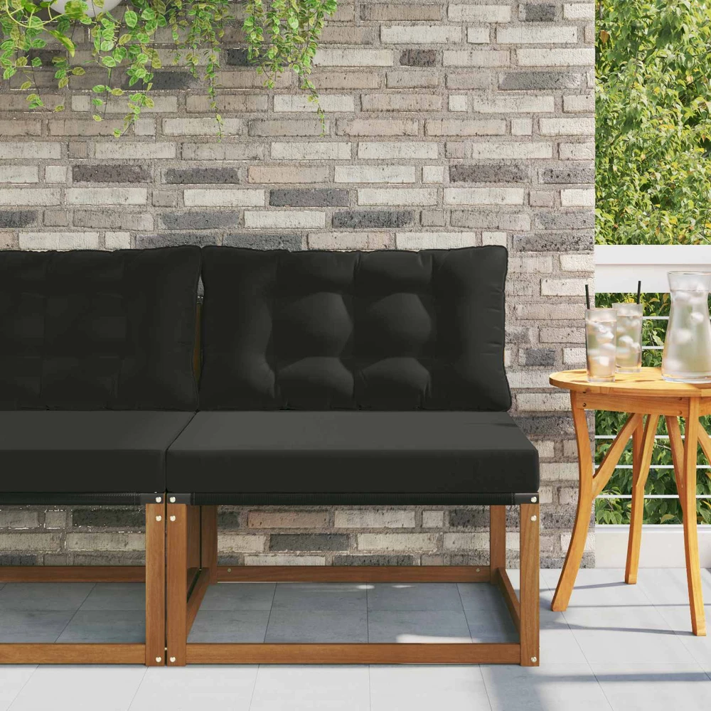 Lauko Vidurinis Sofa Kietos akacijos mediena Natūrali