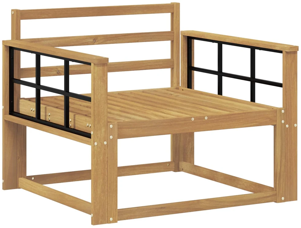Lauko Vidurinis Sofa Kietos akacijos mediena Balta