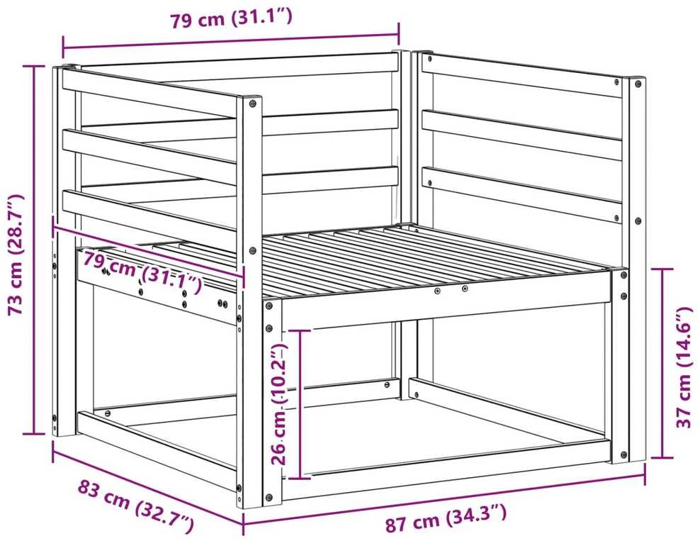 Lauko Vidurinis Sofa Natūrali
