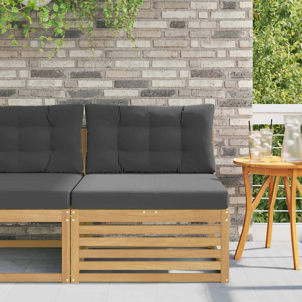 Lauko Vidurinis Sofa Kietos akacijos mediena Balta