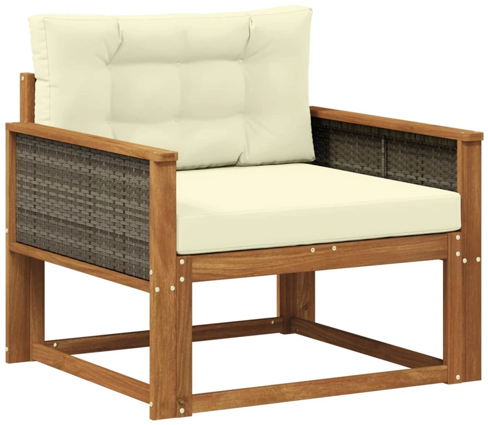 Lauko Vidurinis Sofa Kietos akacijos mediena Natūrali