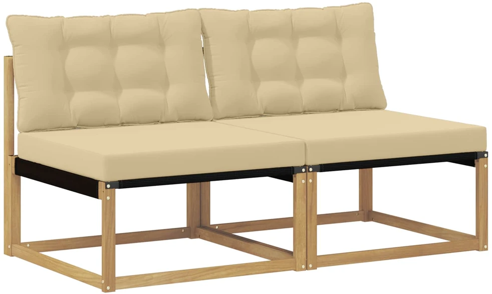 Lauko Vidurinis Sofa Kietos akacijos mediena Balta