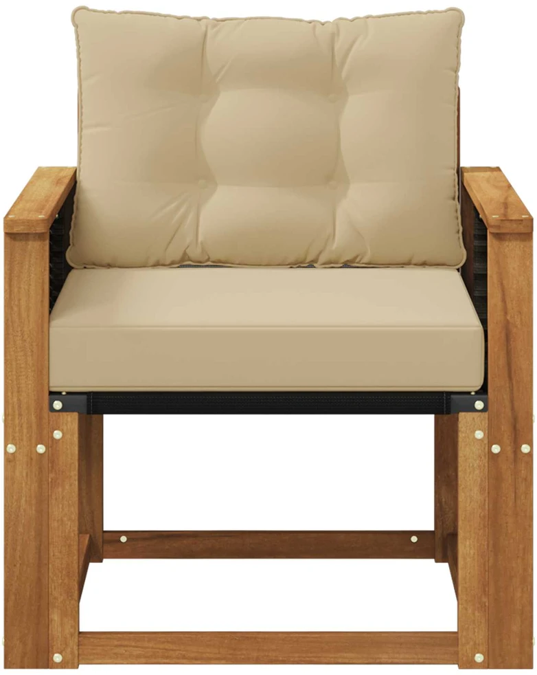 Lauko Vidurinis Sofa Kietos akacijos mediena Natūrali