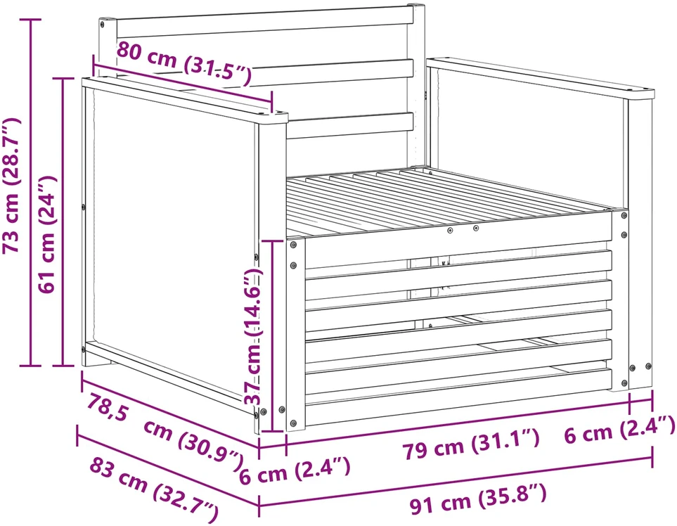 Lauko Vidurinis Sofa Natūrali