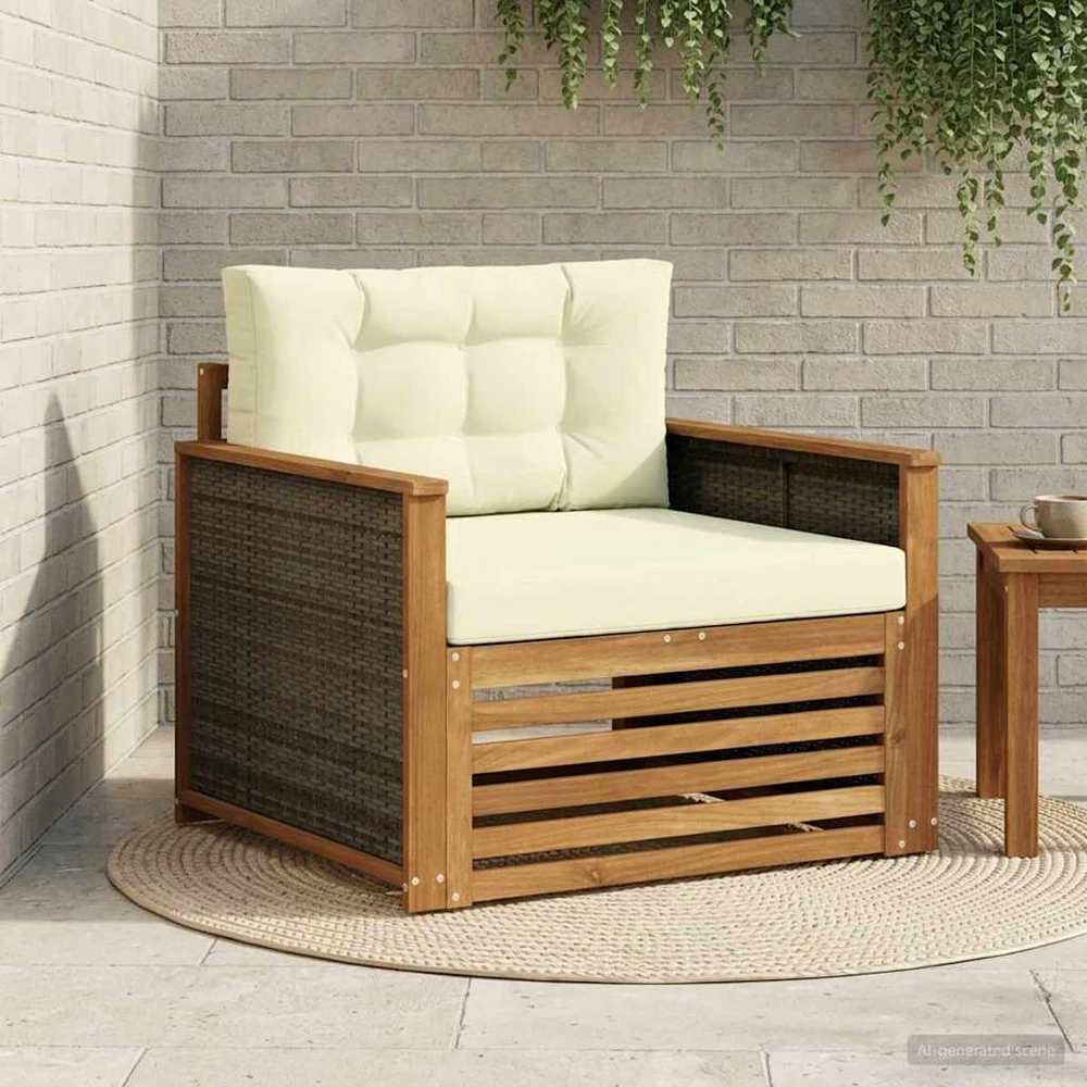 Lauko Vidurinis Sofa Natūrali
