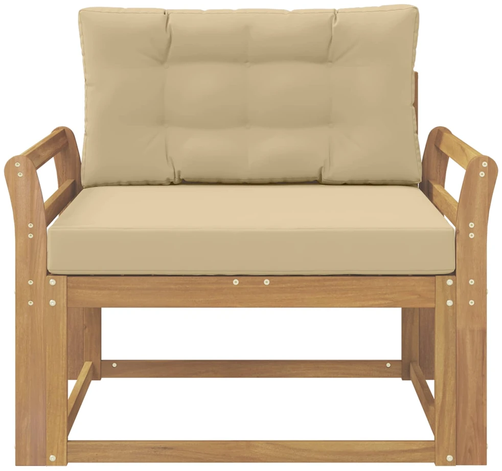 Lauko Vidurinis Sofa Poliesteris Balta
