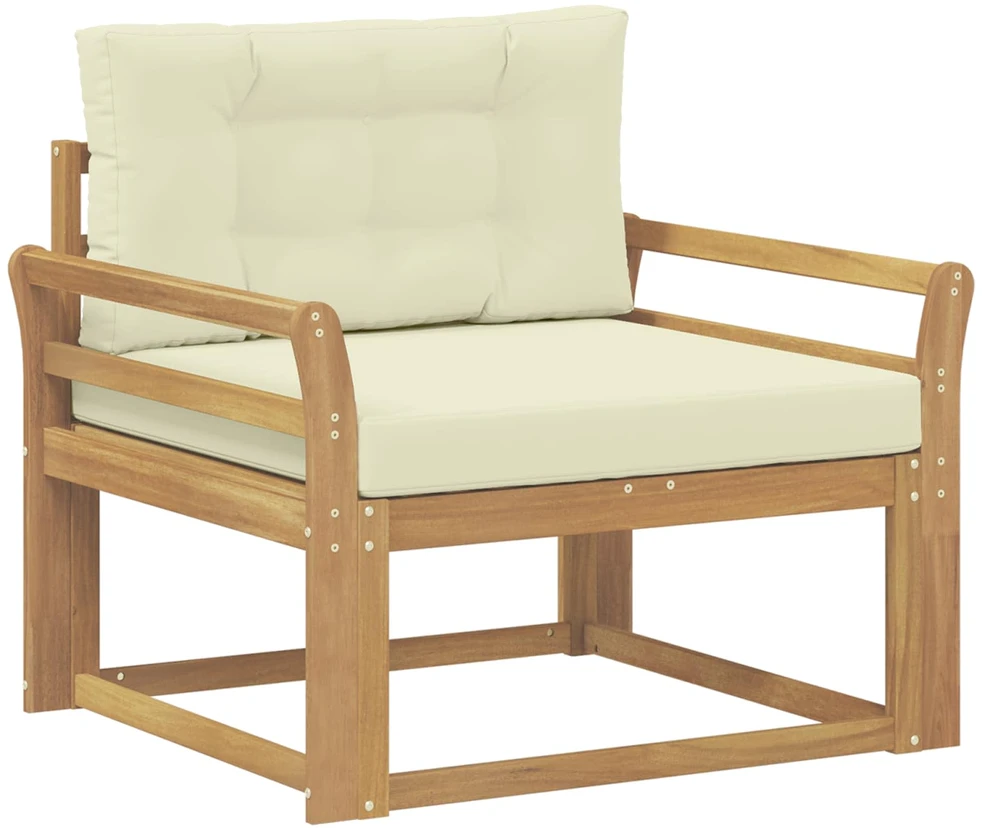 Lauko Vidurinis Sofa Poliesteris Balta