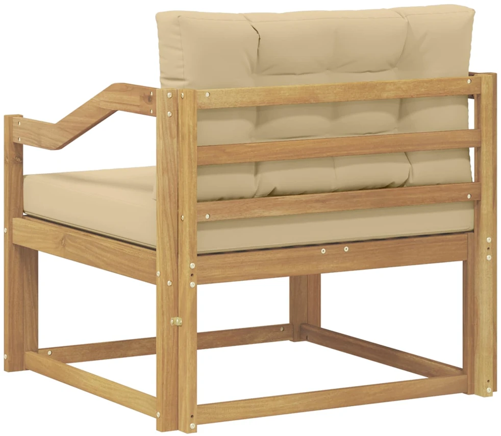 Lauko Vidurinis Sofa Poliesteris Balta