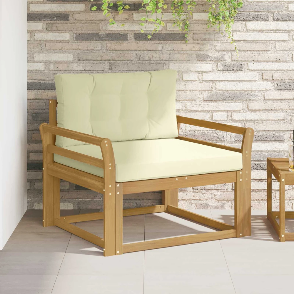 Lauko Vidurinis Sofa Poliesteris Balta