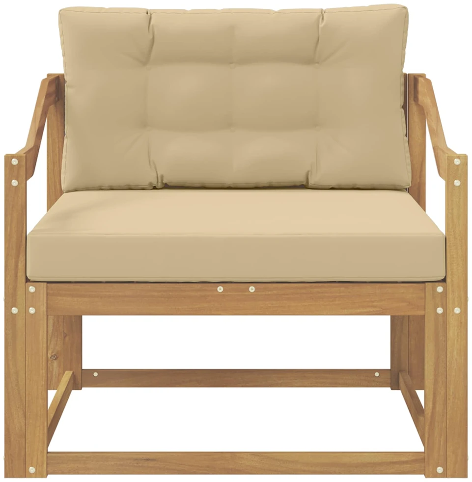 Lauko Vidurinis Sofa Poliesteris Balta
