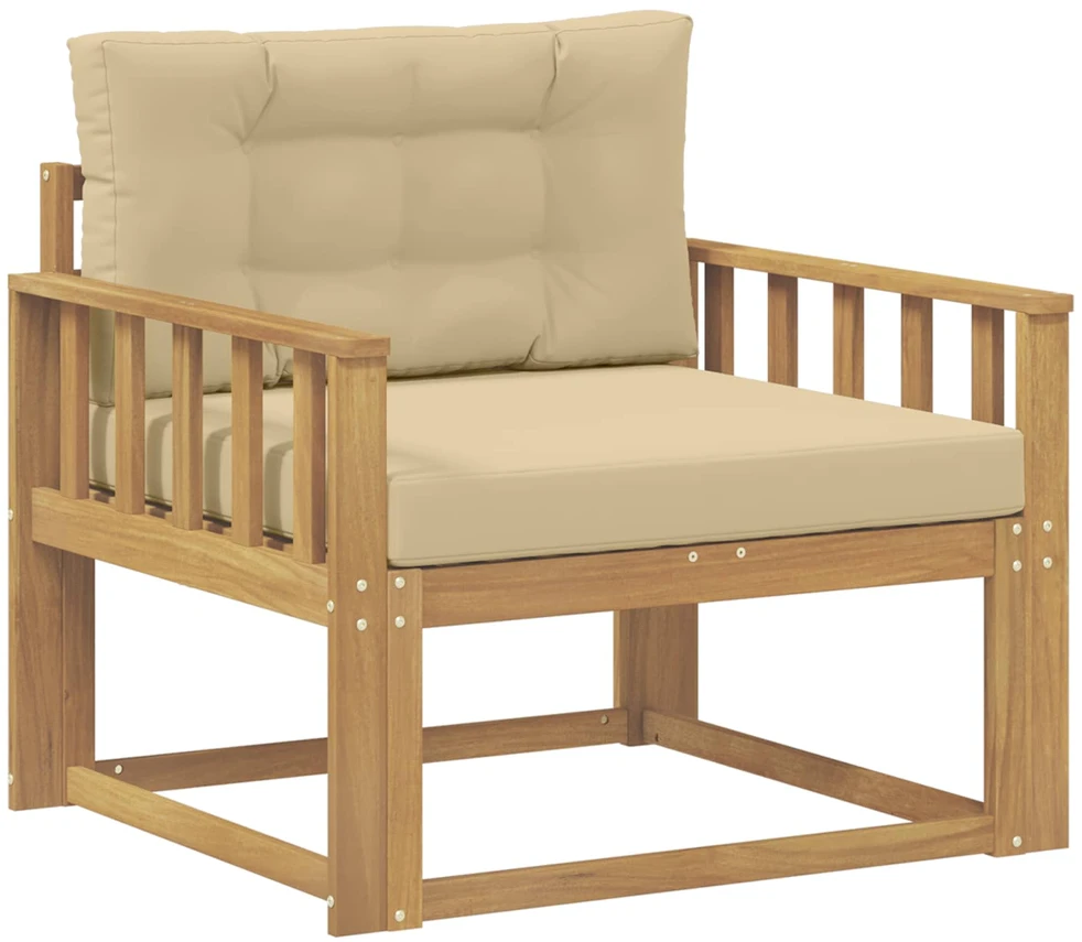 Lauko Vidurinis Sofa Poliesteris Balta