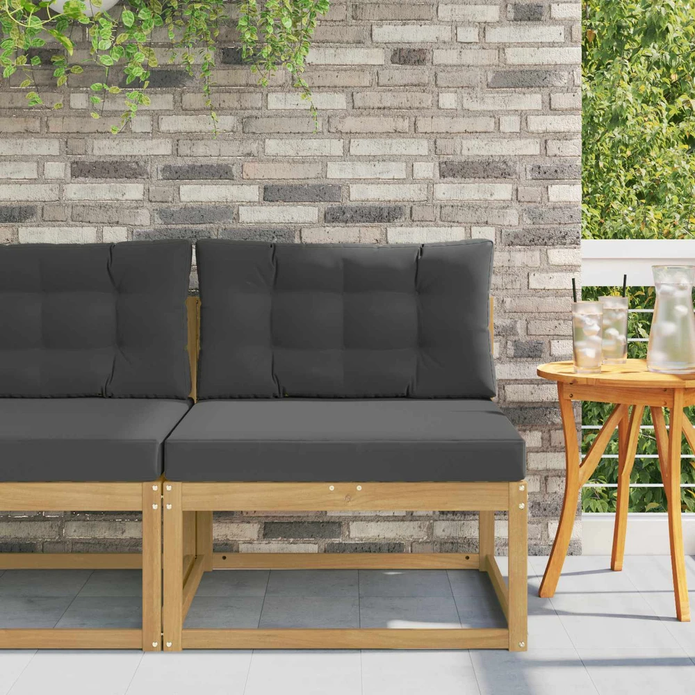 Lauko Vidurinis Sofa Poliesteris Balta