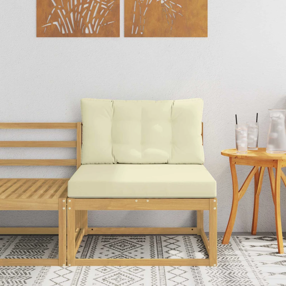 Lauko Vidurinis Sofa Poliesteris Balta