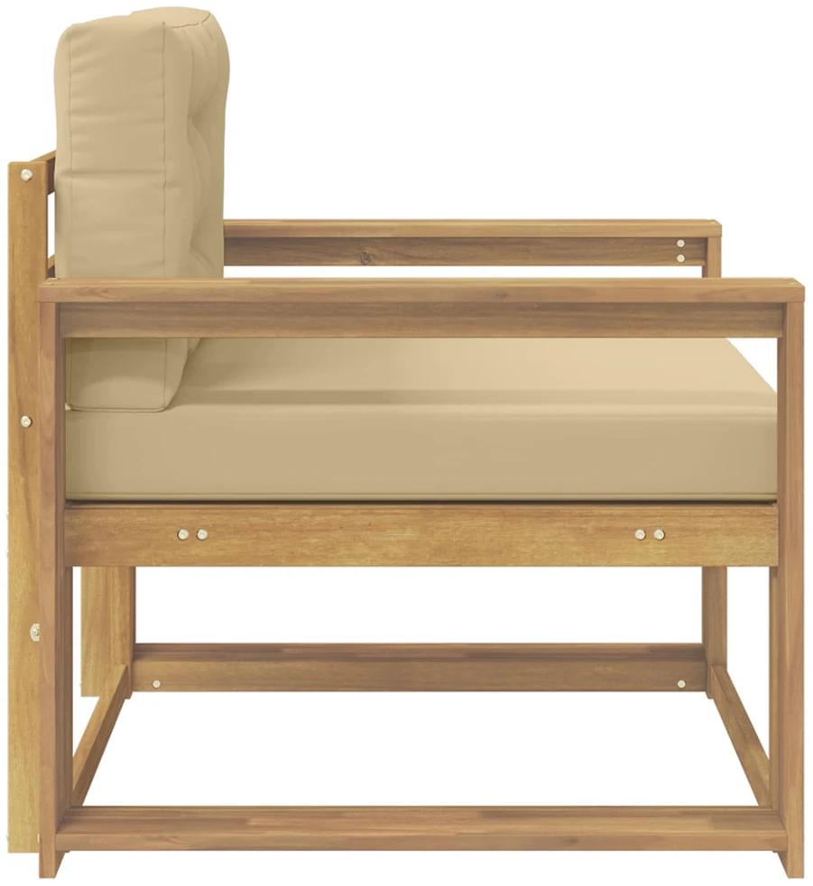 Lauko Vidurinis Sofa Poliesteris Balta