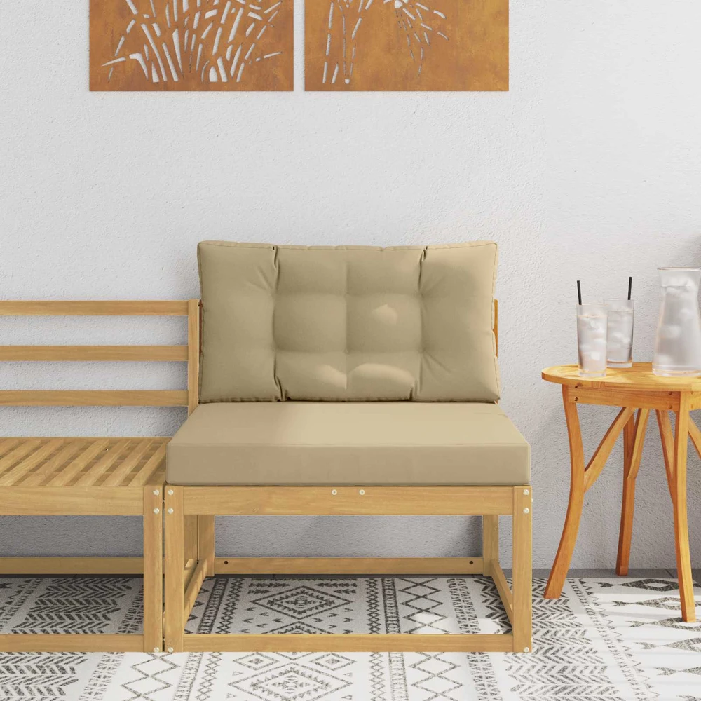 Lauko Vidurinis Sofa Poliesteris Balta