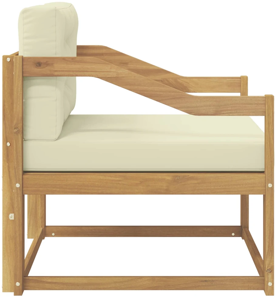 Lauko Vidurinis Sofa Poliesteris Balta