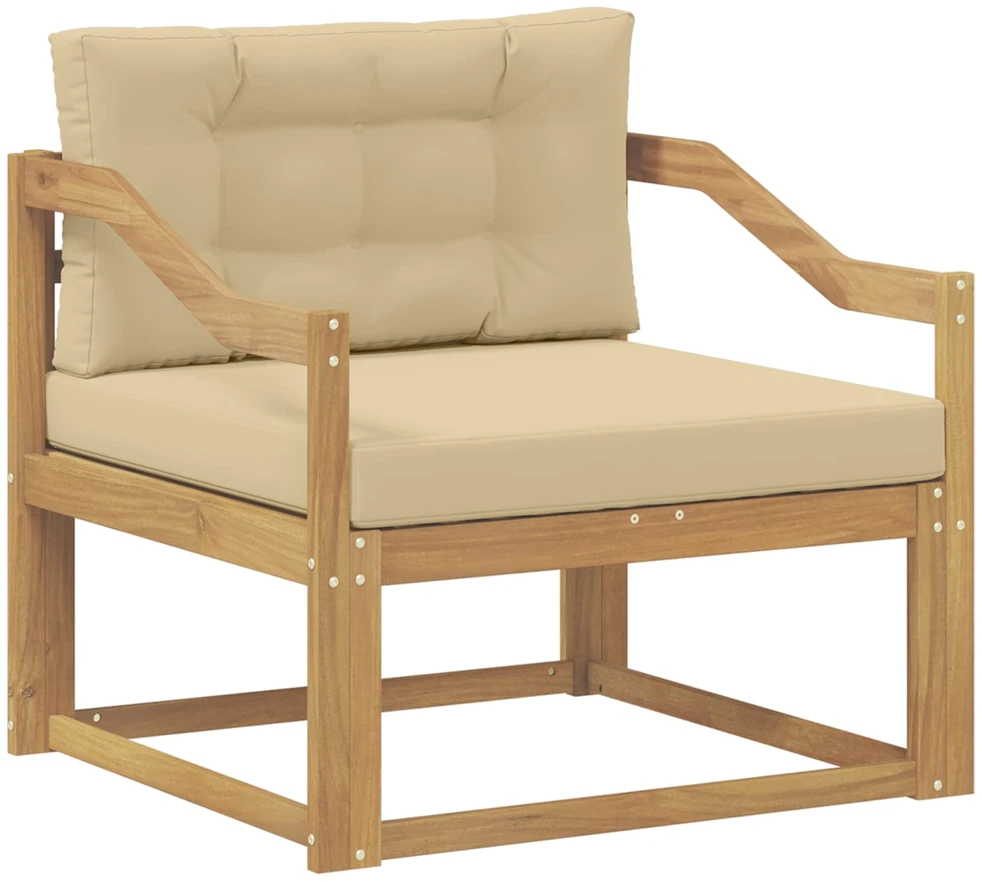 Lauko Vidurinis Sofa Poliesteris Balta