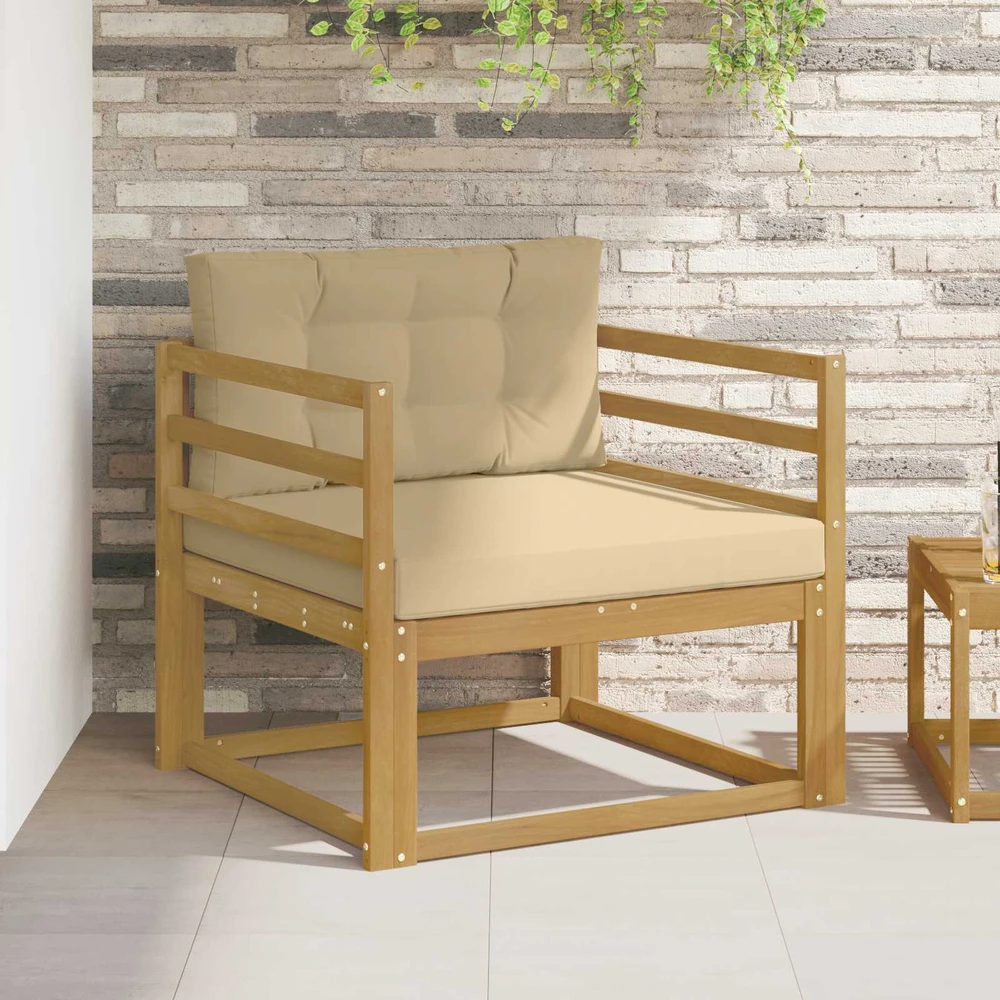 Lauko Vidurinis Sofa Poliesteris Balta
