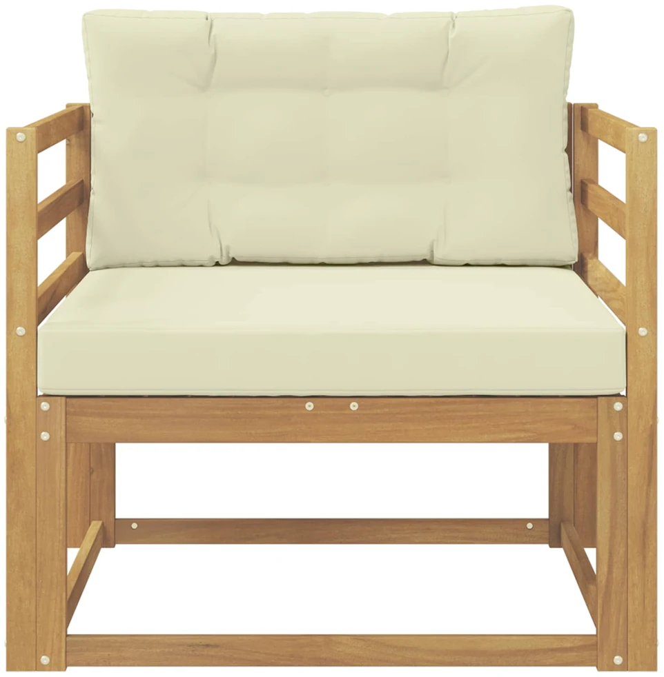 Lauko Vidurinis Sofa Poliesteris Balta