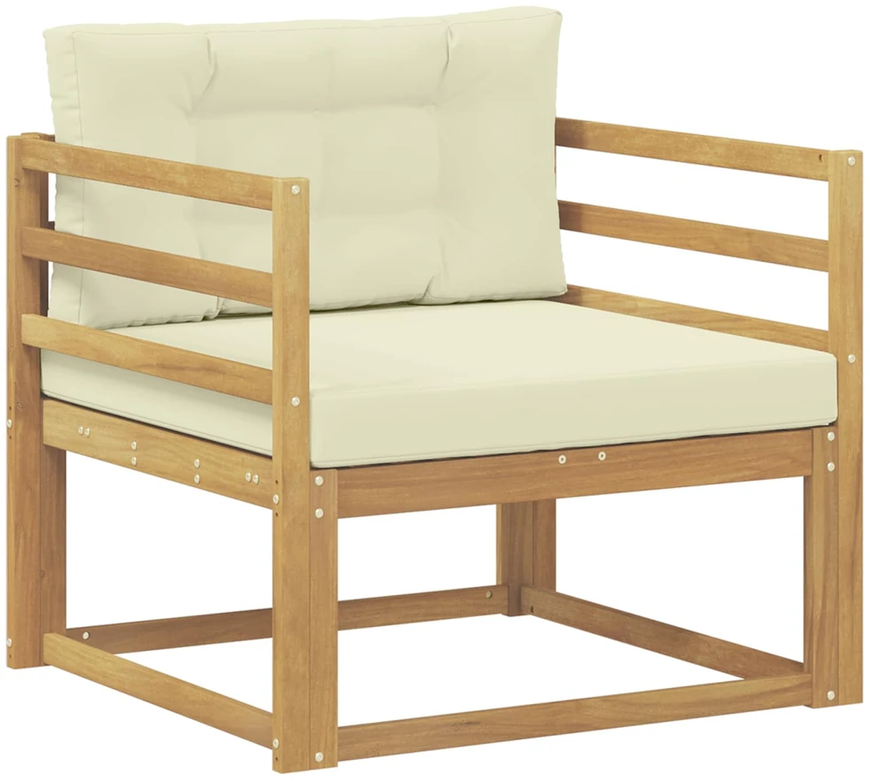Lauko Vidurinis Sofa Poliesteris Balta