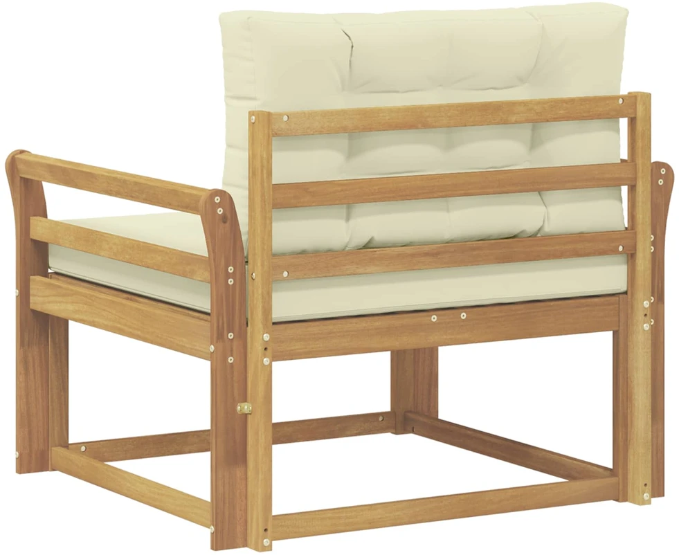 Lauko Vidurinis Sofa Poliesteris Balta