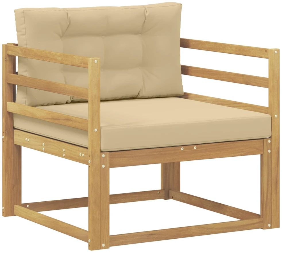 Lauko Vidurinis Sofa Poliesteris Balta