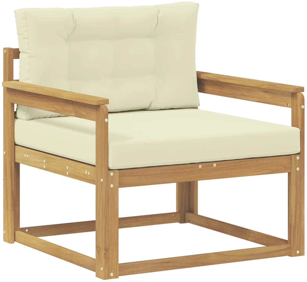 Lauko Vidurinis Sofa Poliesteris Balta