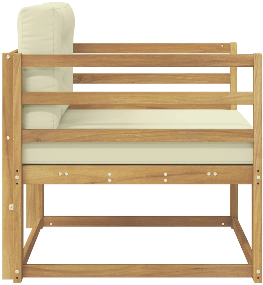 Lauko Vidurinis Sofa Poliesteris Balta