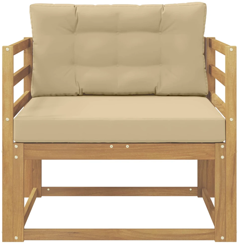 Lauko Vidurinis Sofa Poliesteris Balta