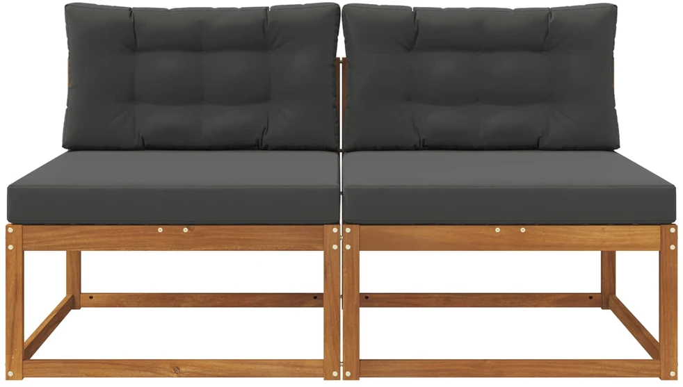 Lauko Vidurinis Sofa su pagalve 2 Vienetas Natūrali