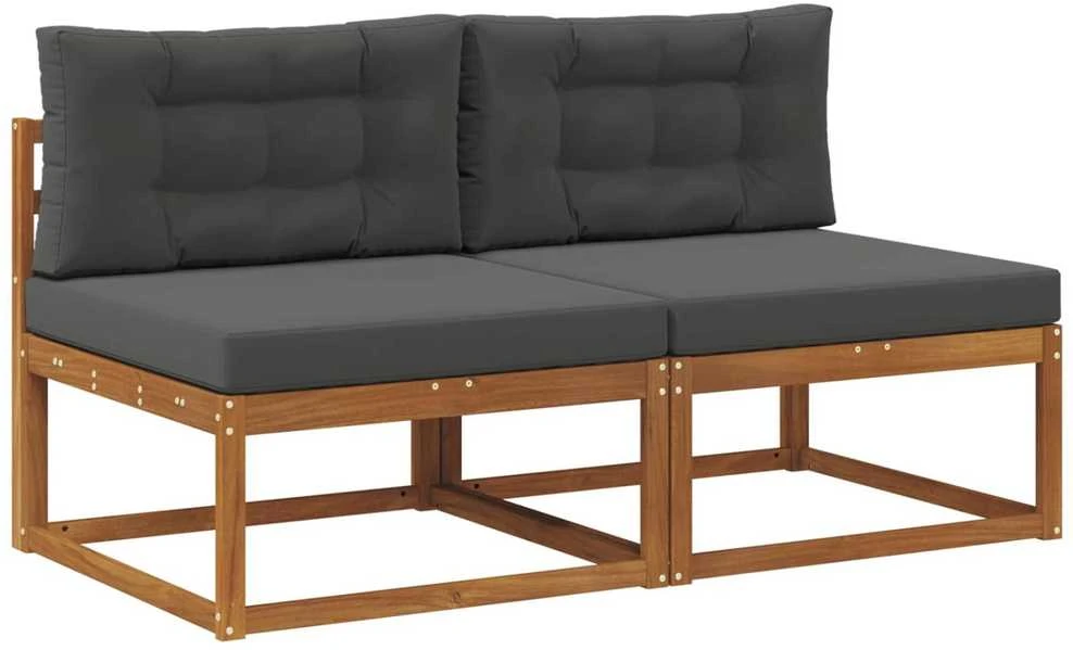 Lauko Vidurinis Sofa su pagalve 2 Vienetas Natūrali