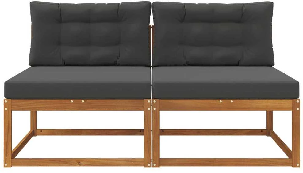 Lauko Vidurinis Sofa su pagalve 2 Vienetas Natūrali